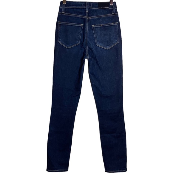 Paige Margot Skinny Jeans Denim High Rise Skinny Leg Dark Blue Wash 24 - Picture 3 of 16